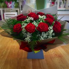 Dozen Red Rose bouquet in gift box