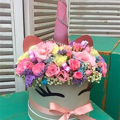 Unicorn Flower Hatbox