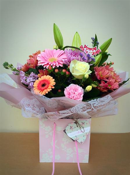 Gift Bag Bouquet The Little Flower Shop Wirral Florist