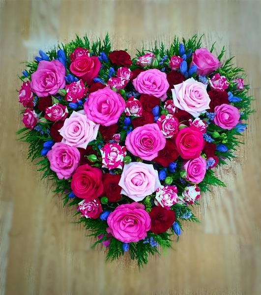 Heart 12 Iches Funeral Flowers Wirral